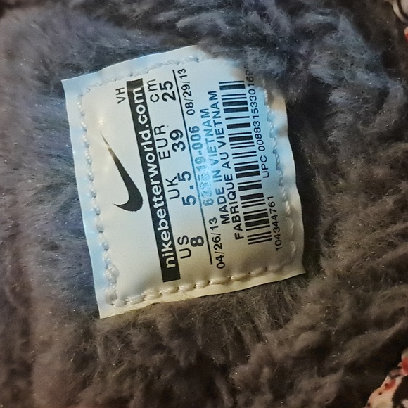 Nike Roshe Run Hi Sneakerboot Liberty QS Black Solar Red Women Size 8 Preowned - Picture 5 of 8